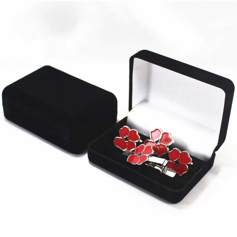 Точка D-26L кръгла форма Кадифена кутия за копчета за ръкавели, щипка за вратовръзка, mm.95*68*36, тегло около 65г